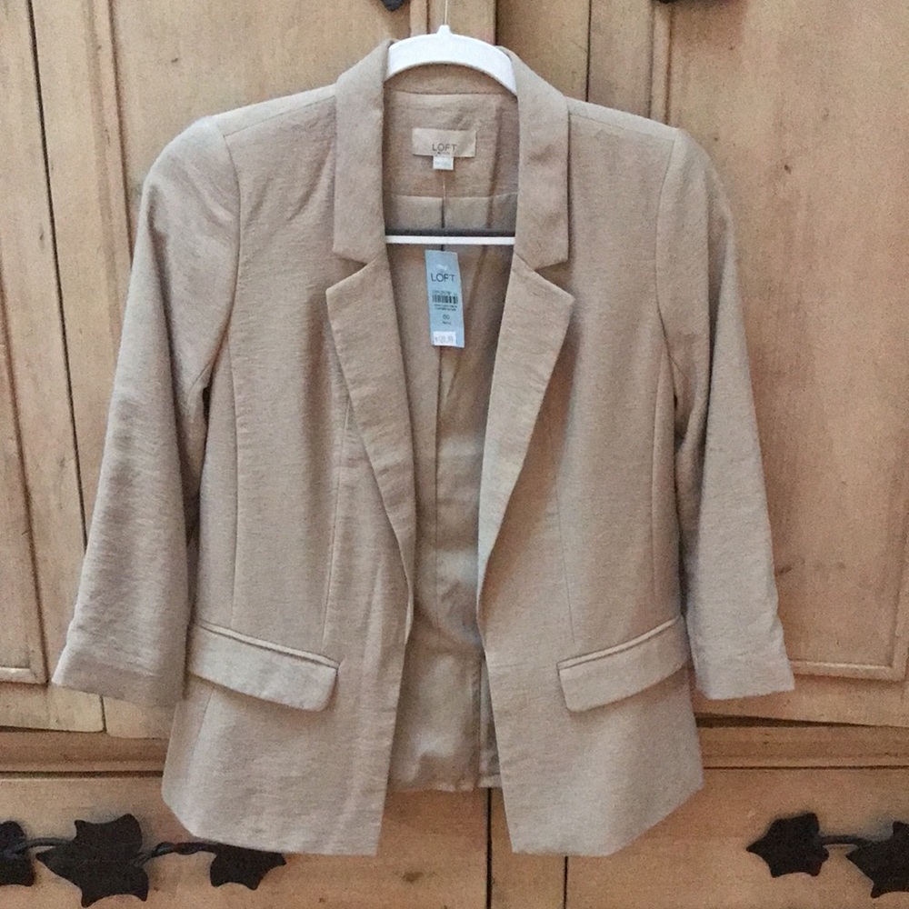 Tan Ann Taylor Loft blazer jacket